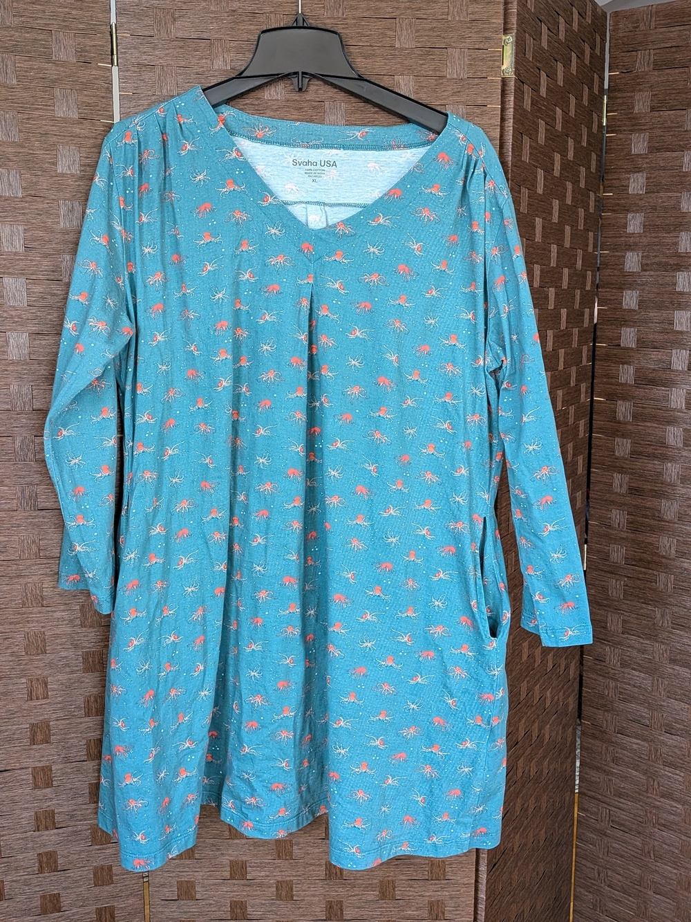 Svaha USA Dancing Octopus Long Sleeve Long Tunic